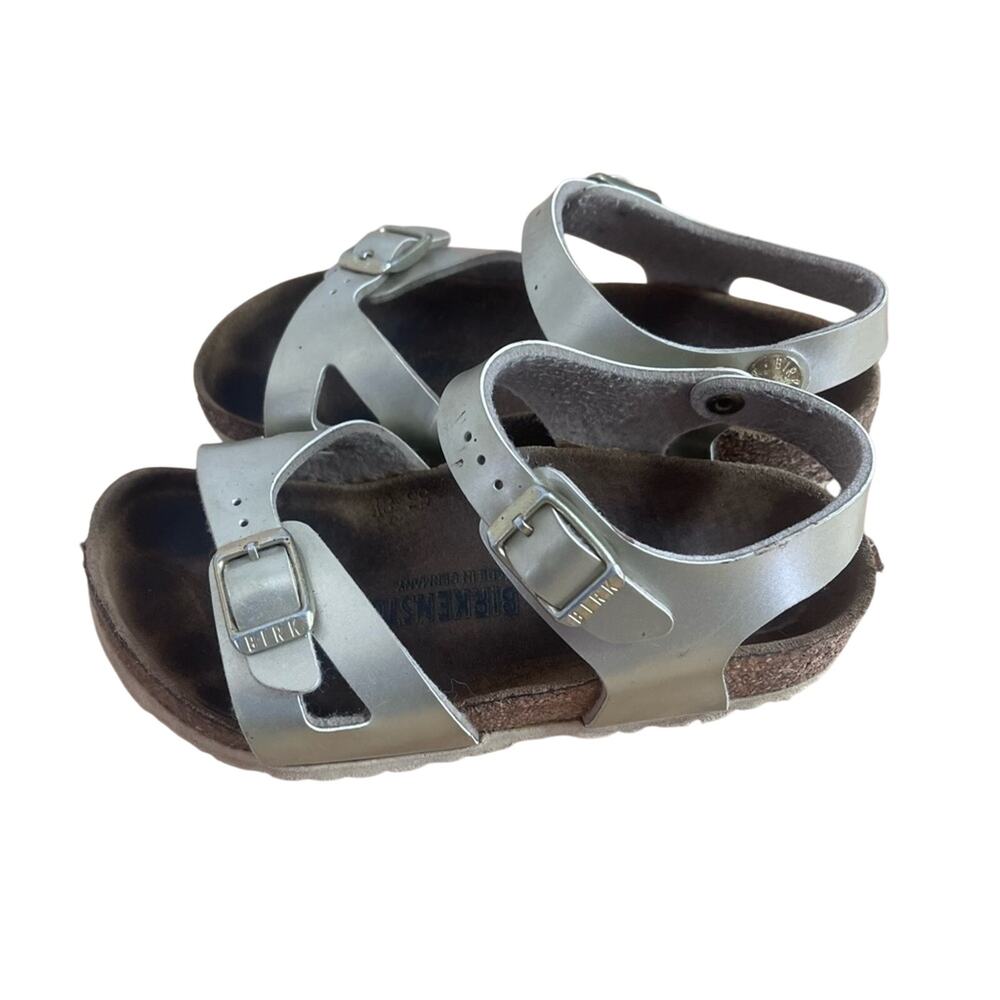 Birkenstock Kids Sandal Size 27 9-9.5 Electric Metallic GOLD